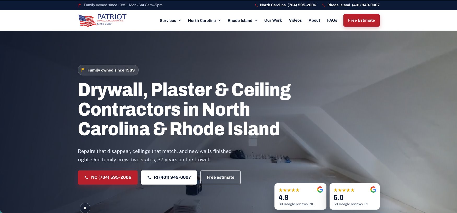 Example website built by our team